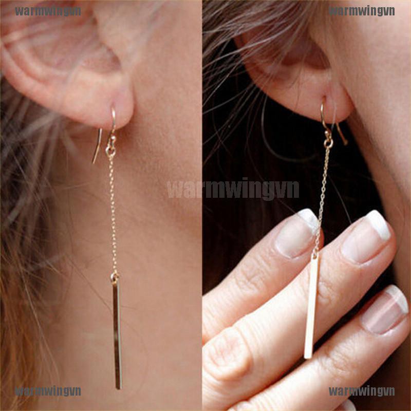 New Fashion Simple Jewelry Alloy Long Bars Drop Dangle Earring Gift for Women ingvn