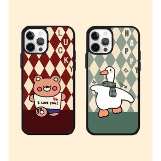 Ốp Lưng Iphone Nhựa Cứng Couple Vịt Gấu  7plus/x/xsmax/11/11promax/12/12promax/13/13pro/13promax