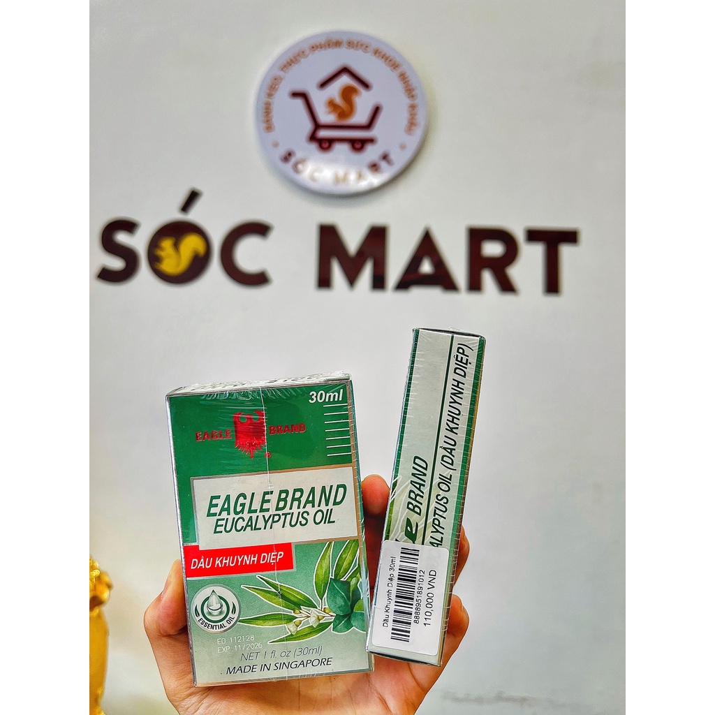Dầu Khuynh Diệp ⚡ CAO CẤP ⚡ Dầu Khuynh Diệp Eagle Brand BST's Eucalyptus Oil 30ml Của Mỹ giúp thư giãn, thông thoáng mũi