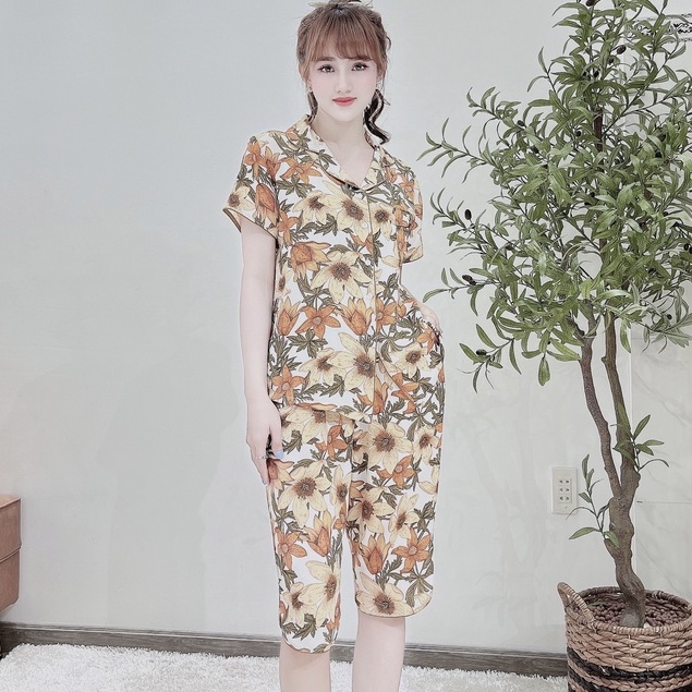 Đồ Bộ Lụa/Đũi Lửng Mặc Ở Nhà Nữ - Bộ Quần Áo Ngủ Nữ Mặc Mùa Hè, Nhiều Mẫu Dễ Thương, YENBEAUTY