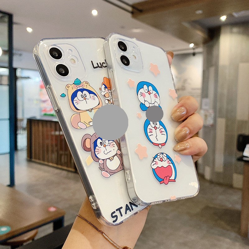 Ốp Iphone Trong Suốt In Hình Doremon Cho Iphone 12 Pro Max Đến 7 Plus