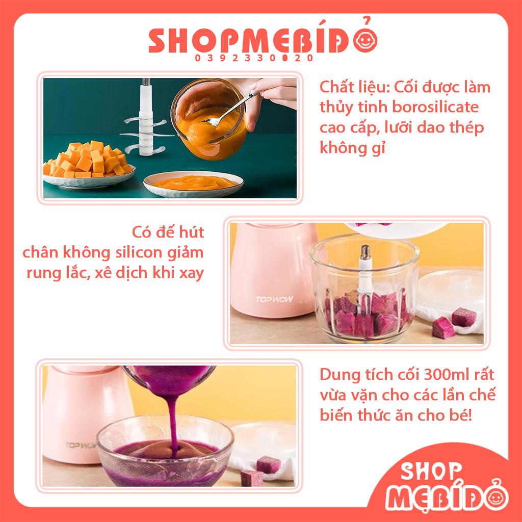 Máy Xay Đa Năng cầm tay Hattiecs Chính Hãng 8 lưỡi inox 316 cho bé ăn dặm bản cao cấp -Shop Mẹ Bí Đỏ