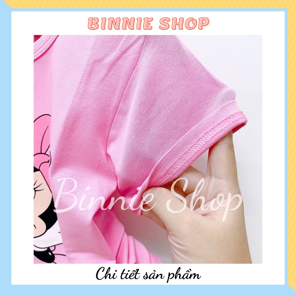 Đồ bộ bé gái Bộ thun cotton quảng châu xuất hàn BINNIE SHOP cho bé gái từ 24-33kg (6-9 tuổi) BGD1