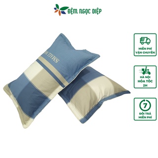 Vỏ gối nằm 50x70 cm có lót trần bông và khóa kéo, áo gối nằm cotton dày mềm
