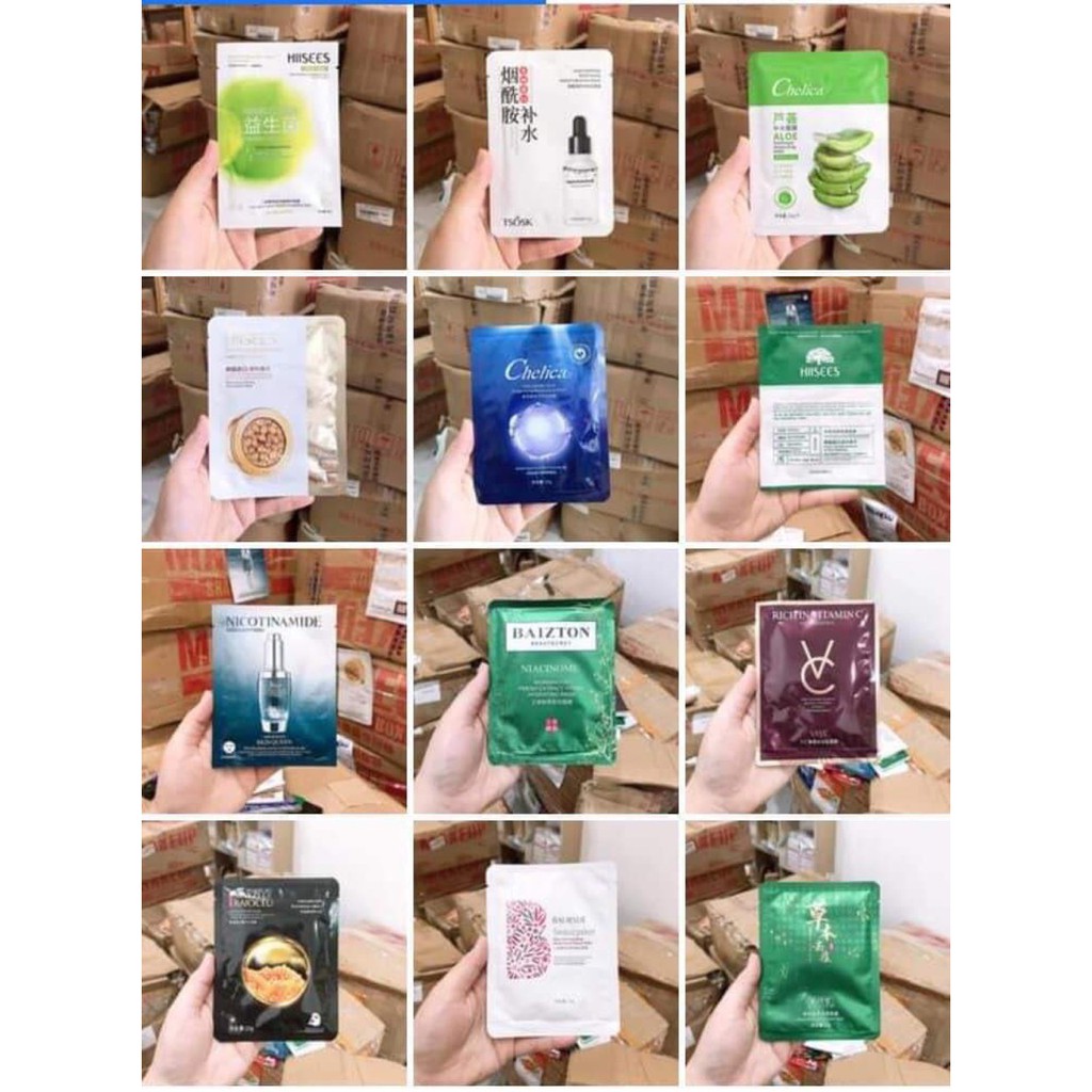 [Freeship HN,HCM] Combo mix 50 miếng mặt nạ Bioaqua, Images, One Sping, Rorec mask nội địa Trung | Thế Giới Skin Care