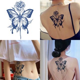 Hình Xăm Dán Chống Nước Lâu Trôi Đến 15 Ngày Hình Xăm Hoa Hồng Và Bướm
