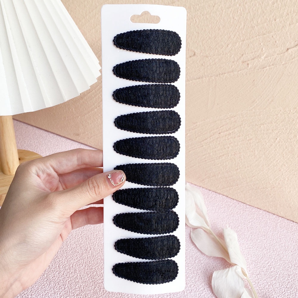 Set 10 Kẹp tóc KIDSBOWS vải cotton màu sắc ngọt ngào cho bé gái