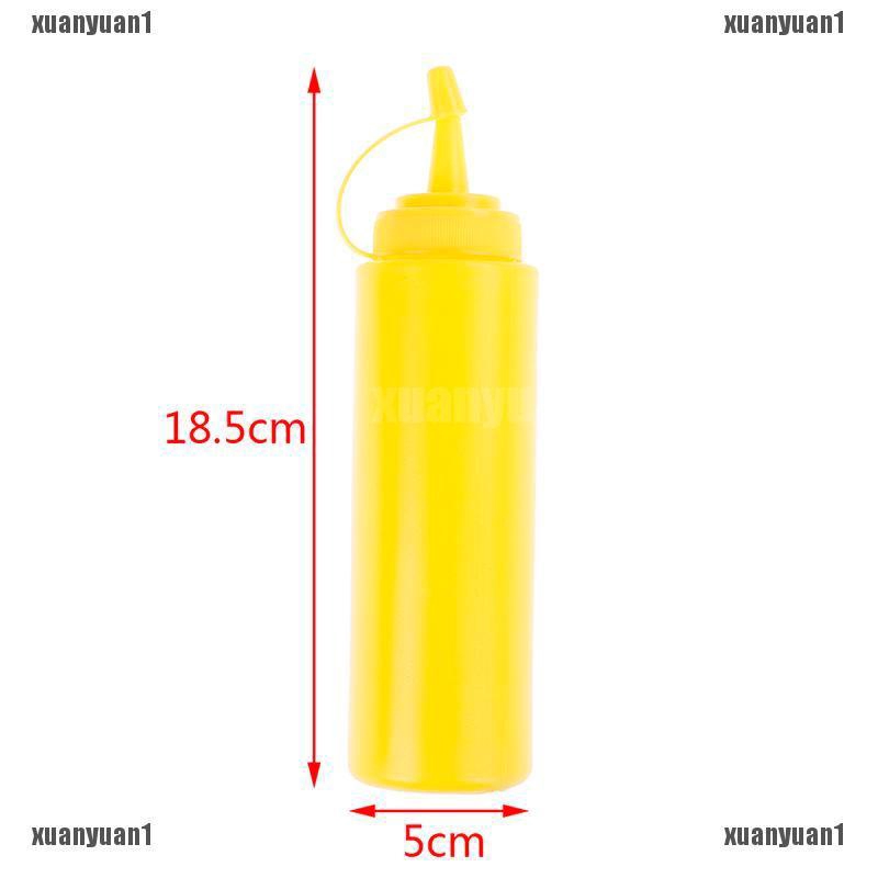 Bình Nhựa Đựng Dầu Ăn / Giấm 8oz Dạng Bóp Tiện Dụng Cho Nhà Bếp