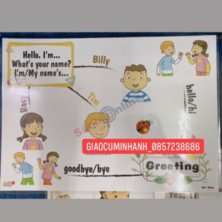 Mindmap luyện thuyết trình Family and Friends 1 - National Edition ( Size A3 ép plastics)