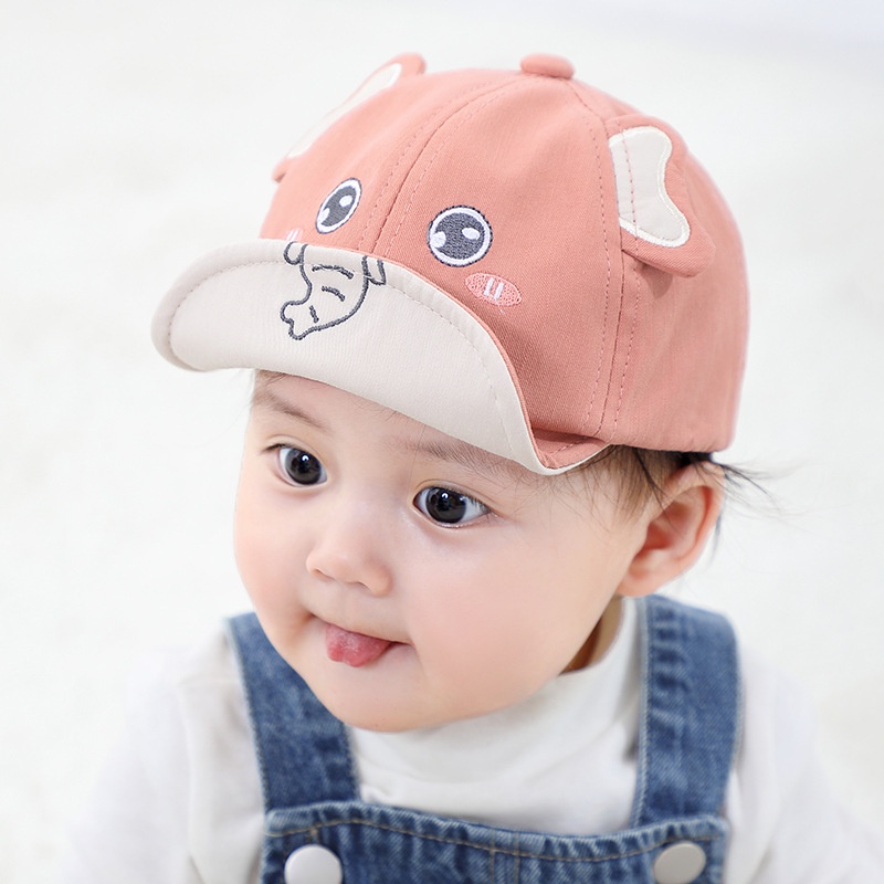Mũ lưỡi trai thêu hình dễ thương cho bé trai bé gái 3- 12 tháng