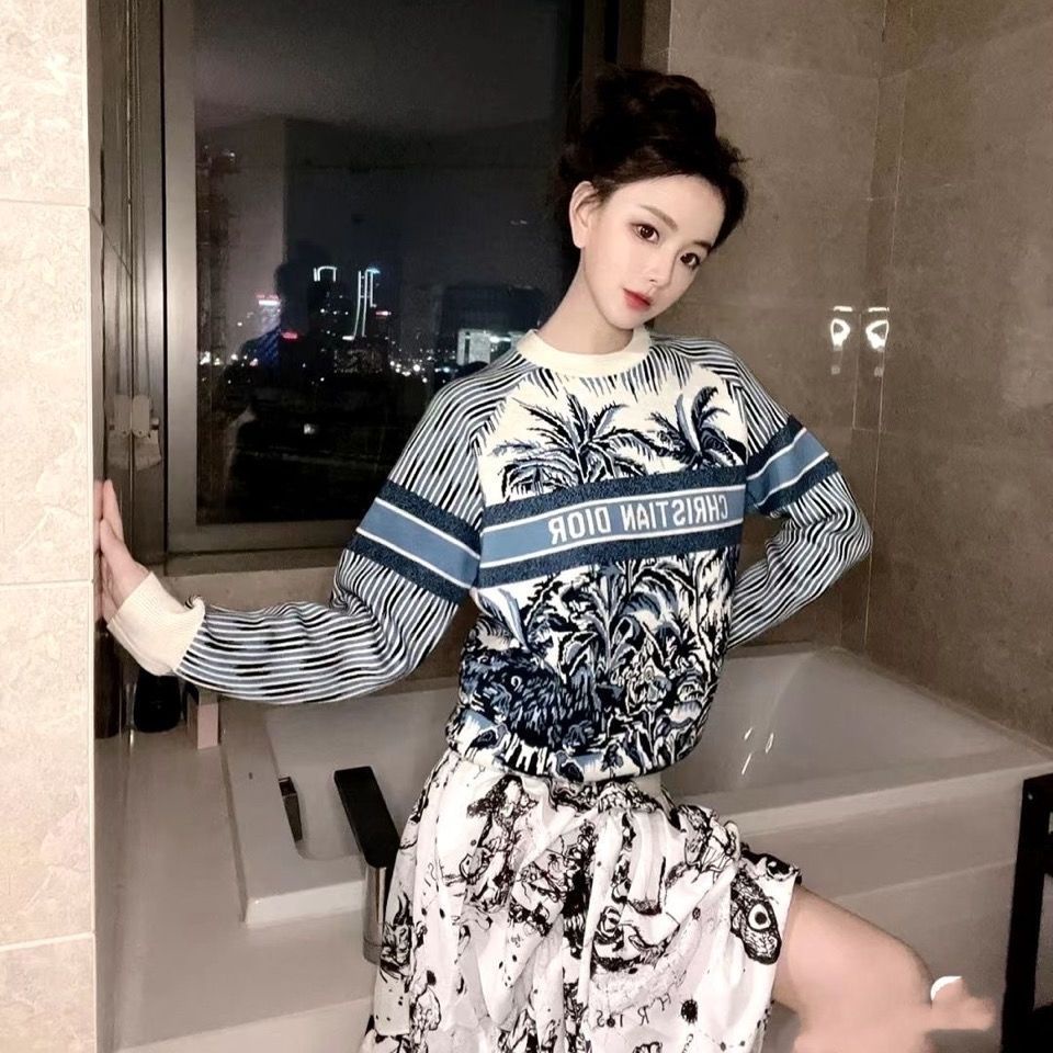 Hàng Có Sẵn!Điên thật!Áo Khoác cardigan Dệt Kim Dáng Rộng Cổ Chữ v Thiết Kế Mới Thời Trang