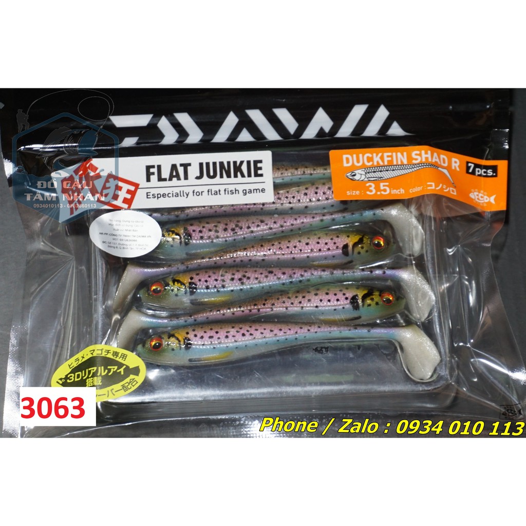 Mồi cá mềm Daiwa Flat Junkie chuyên câu cá Lóc, chẽm, mú .v.v.