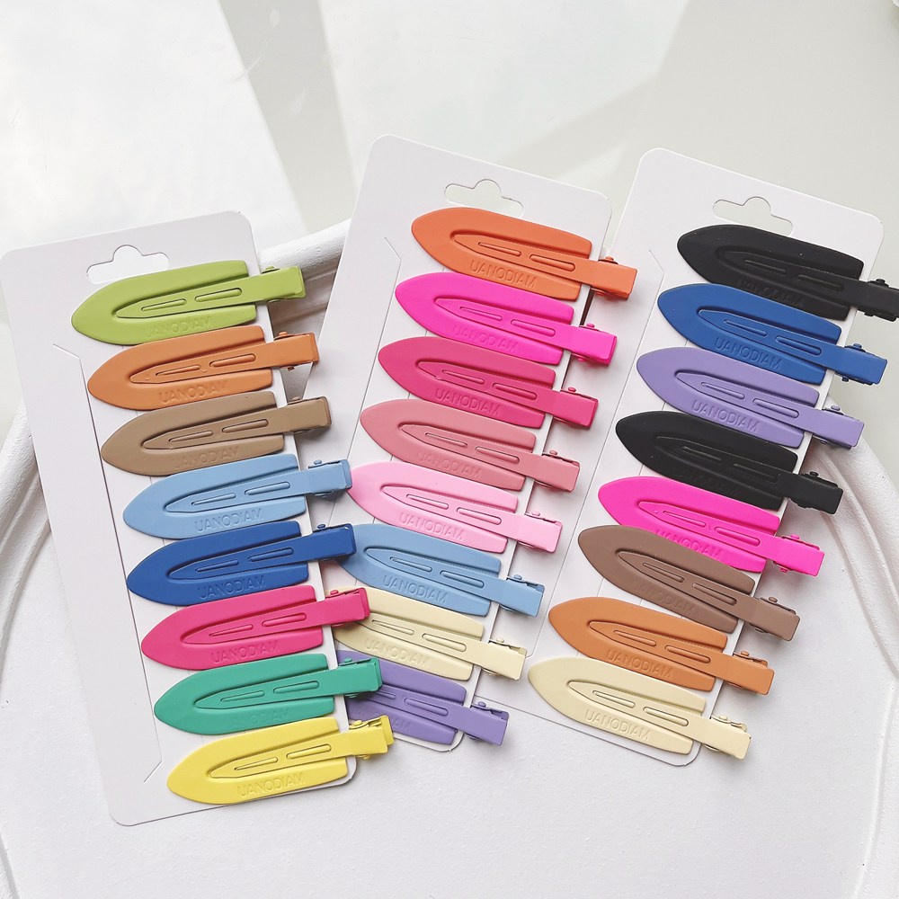 Set 2 Kẹp tóc KIDSBOWS hỗ trợ rửa mặt không đường may màu trơn đơn giản thời trang cho nữ
