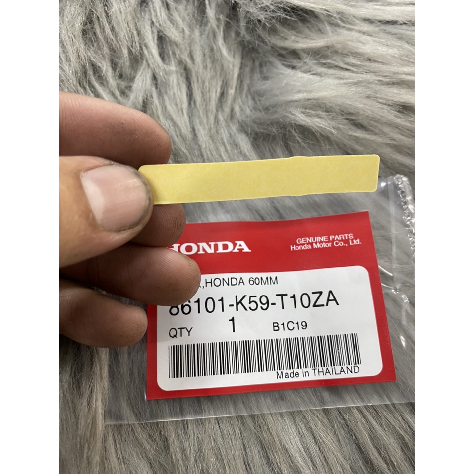 Tem Honda 60mm dán : Mão và dè sau