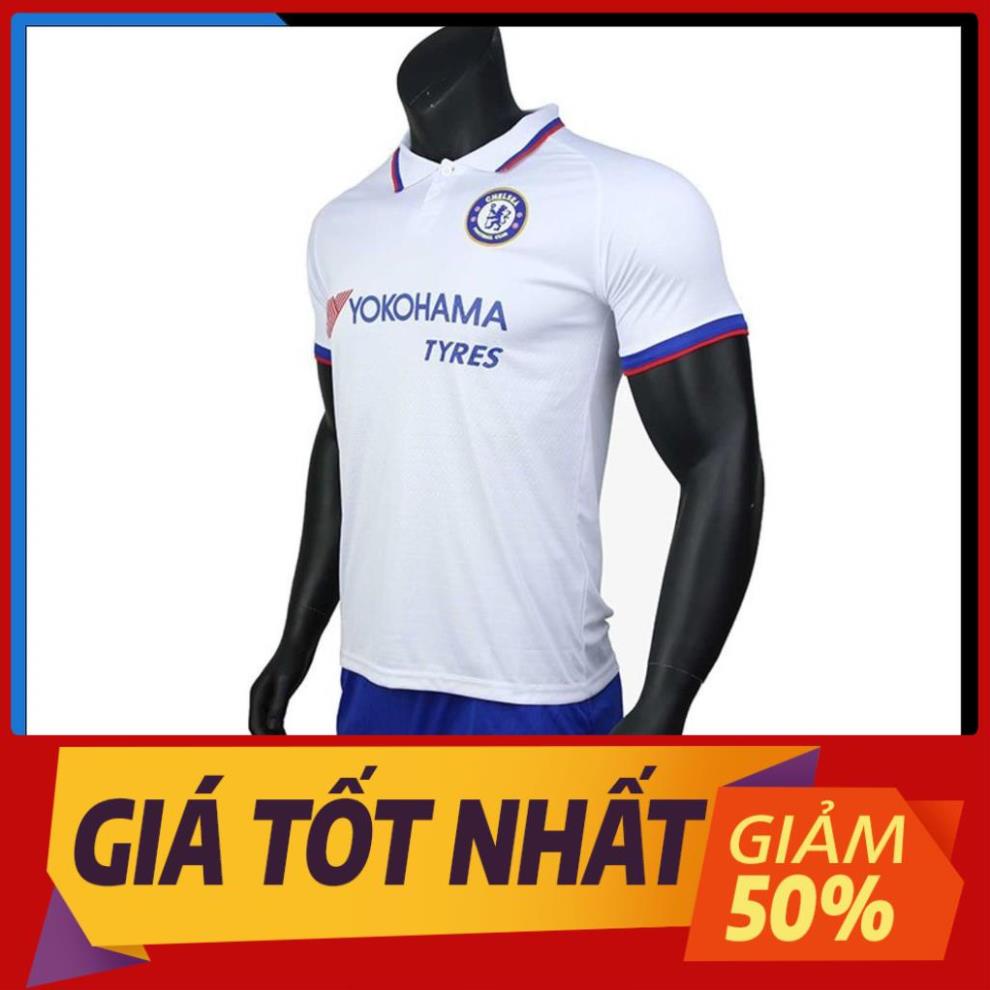 SALE Áo đá bóng CLB Chelsea sân cỏ nhân tạo chính hãng, Áo đấu Chelsea Trắng