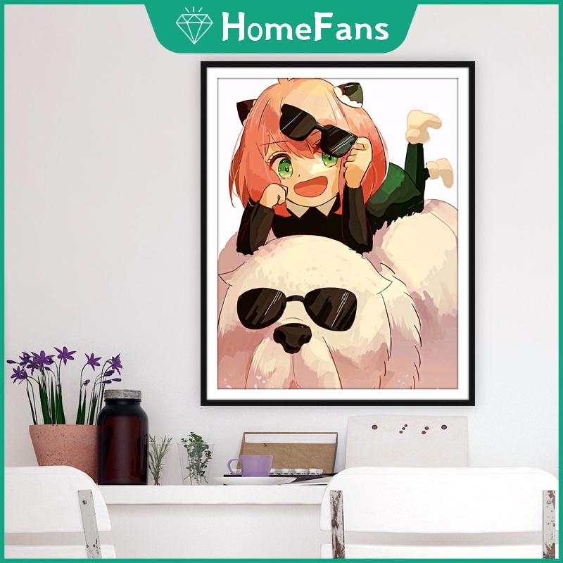 SPY × FAMILY Bộ Tranh Đính Đá 5D Tự Làm Hình Anime Nhật Bản 30x40cm/40x50cm Trang Trí Nhà Cửa