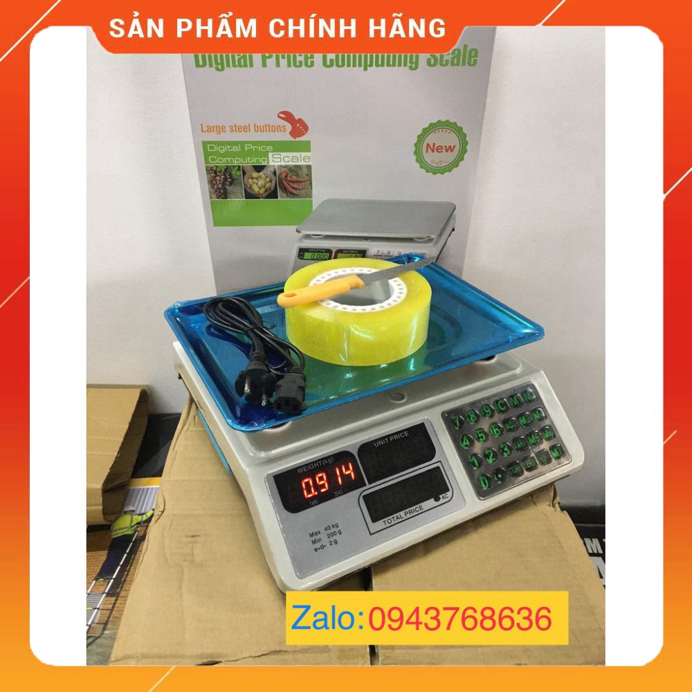 Cân Điện Tử 40kg/5g - Cân Tính Giá Tiền, 2 Mặt Đồng Hồ Trước Sau