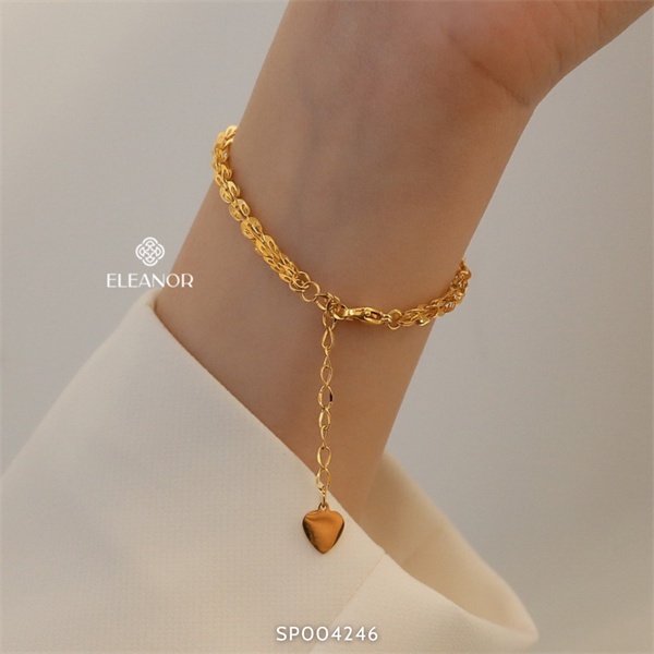 Vòng tay nữ titan Eleanor Accessories dáng đuôi phụng basic phụ kiện trang sức 4246