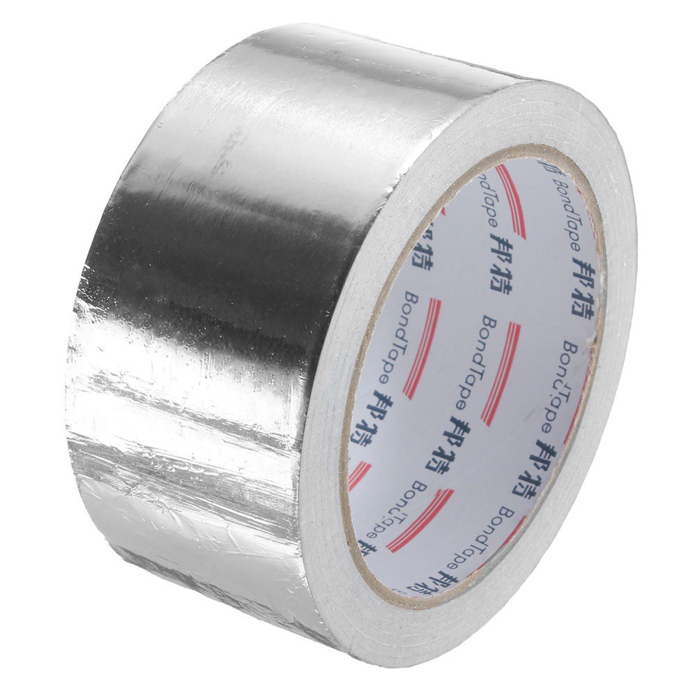 Cuộn băng dính lá nhôm 50mm x 25m màu bạc dùng để niêm phong