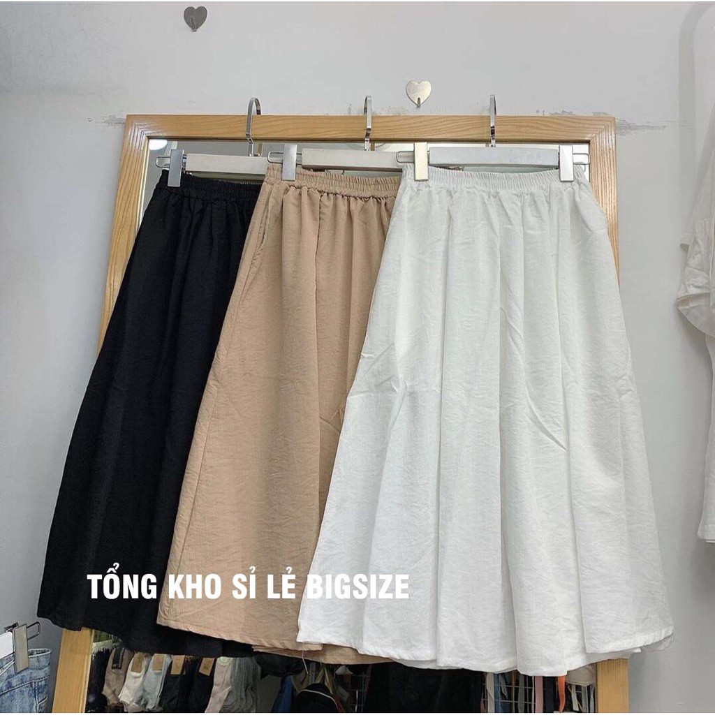 Bigsize-Chân váy đũi che mọi khuyết điểm
