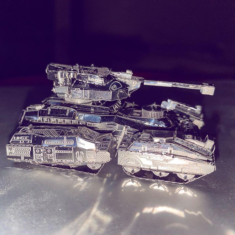 Mô Hình 3D Kim Loại Xe Tăng UNSC Scorpion Trong Series HALO