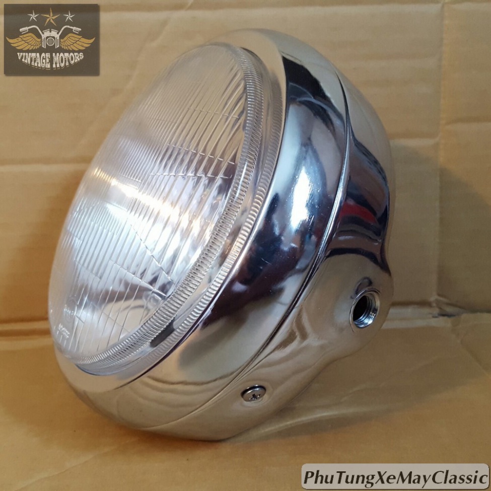 Đèn pha LA  gáo mạ cao cấp phù hợp độ xe Classic Cafe Racer CG125 SU GN125 CD 67 WIN