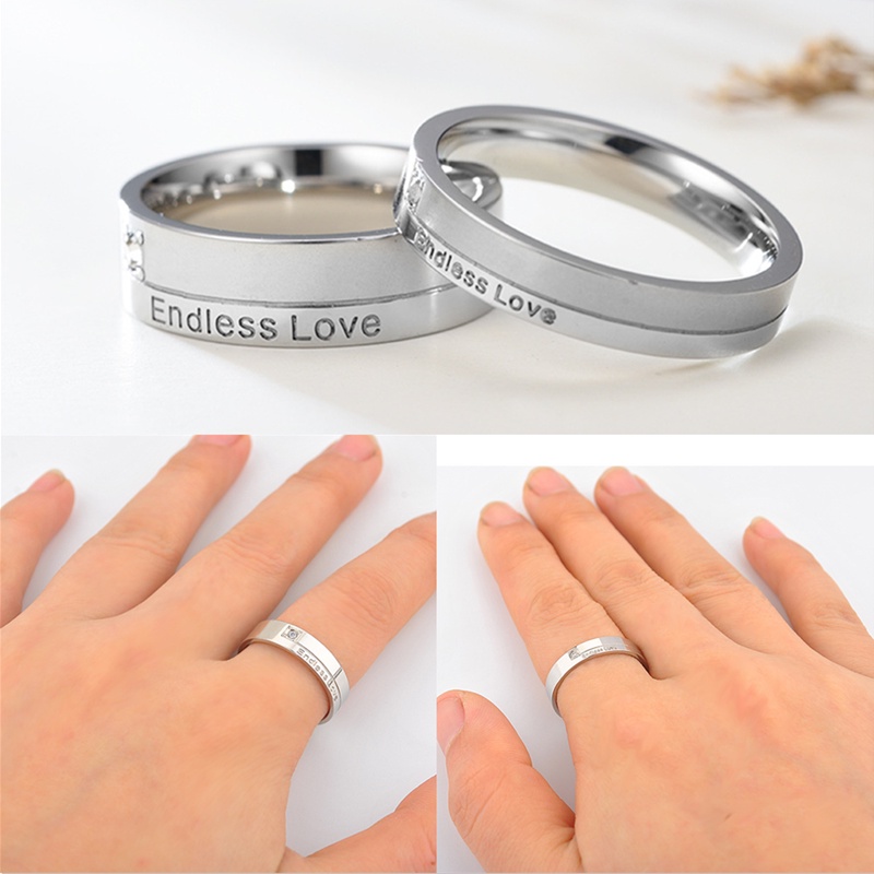 Nhẫn Đeo Tay Kim Loại 4/6mm Thời Trang Cao Cấp Cho Nam Nữ