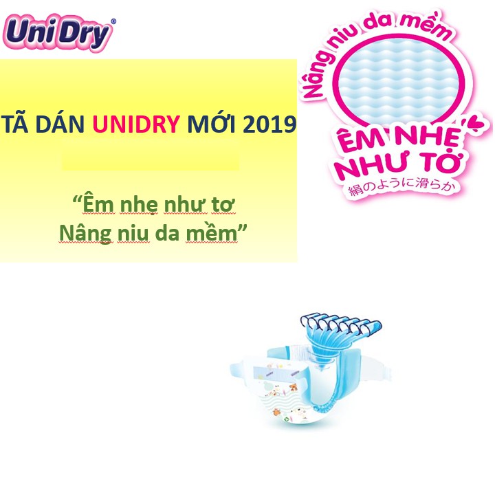Mẫu Mới _Tã Dán Siêu Thấm Unidry M42 cho bé 6kg-11kg