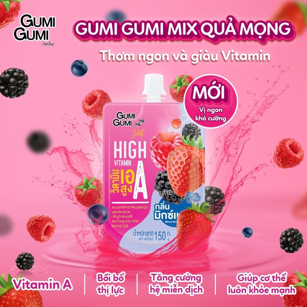 Túi Nước Thạch Vitamin Jelly GUMI GUMI Thái Lan