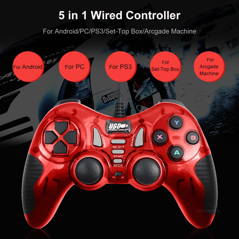 Tay Cầm Chơi Game Có Dây Kết Nối USB Cho Sony PS3 / Android / Set-Top Box