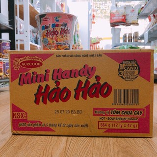 Thùng 12 hộp Hảo Hảo mini Chua cay
