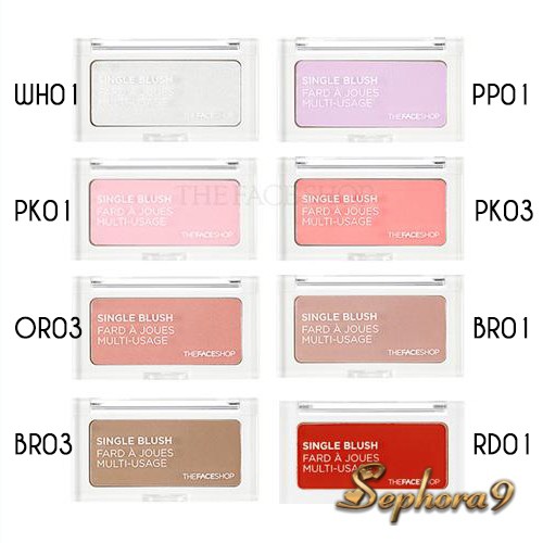 Phấn má hồng trang điểm cực xinh dạng kem TFS Single Blush The Face Shop