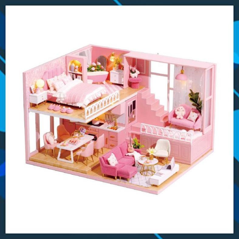 Mô hình nhà búp bê gỗ DIY Nhà búp bê lắp ghép Warm Time L030 Toy World