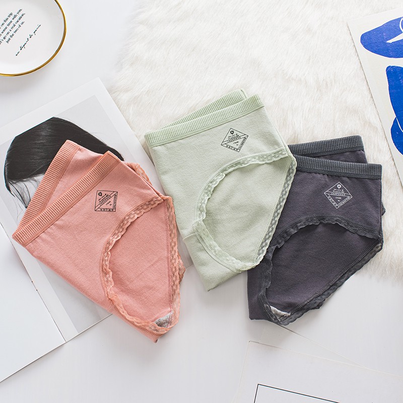 Quần lót nữ cotton cạp sọc kháng khuẩn thun lạnh dễ thương sexxy gợi cảm (8 màu) | BigBuy360 - bigbuy360.vn