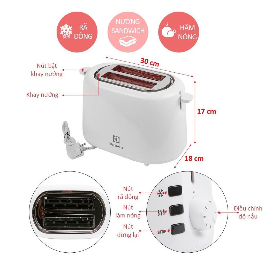 Lò Nướng Bánh Mì Electrolux ETS1303W