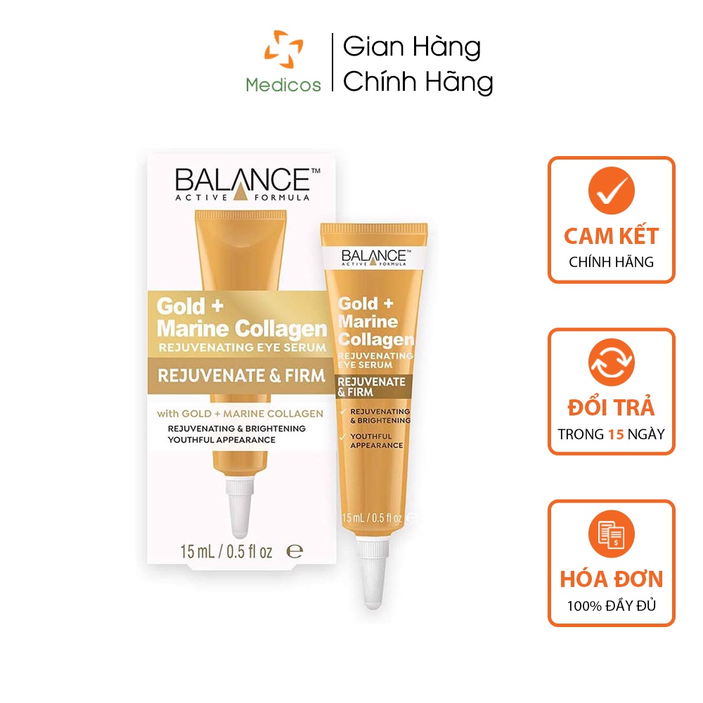 Kem Mắt Tái Tạo Và Dưỡng Da Mắt Balance Active Formula Gold + Collagen Rejuvenating Eye