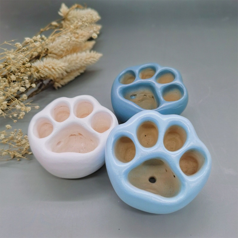 Khuôn silicone làm chậu hoa bằng resin epoxy UV hình móng chân mèo diy