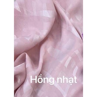 Vải áo dài hồng nhạt họa tiết vân mặt băng đẹp