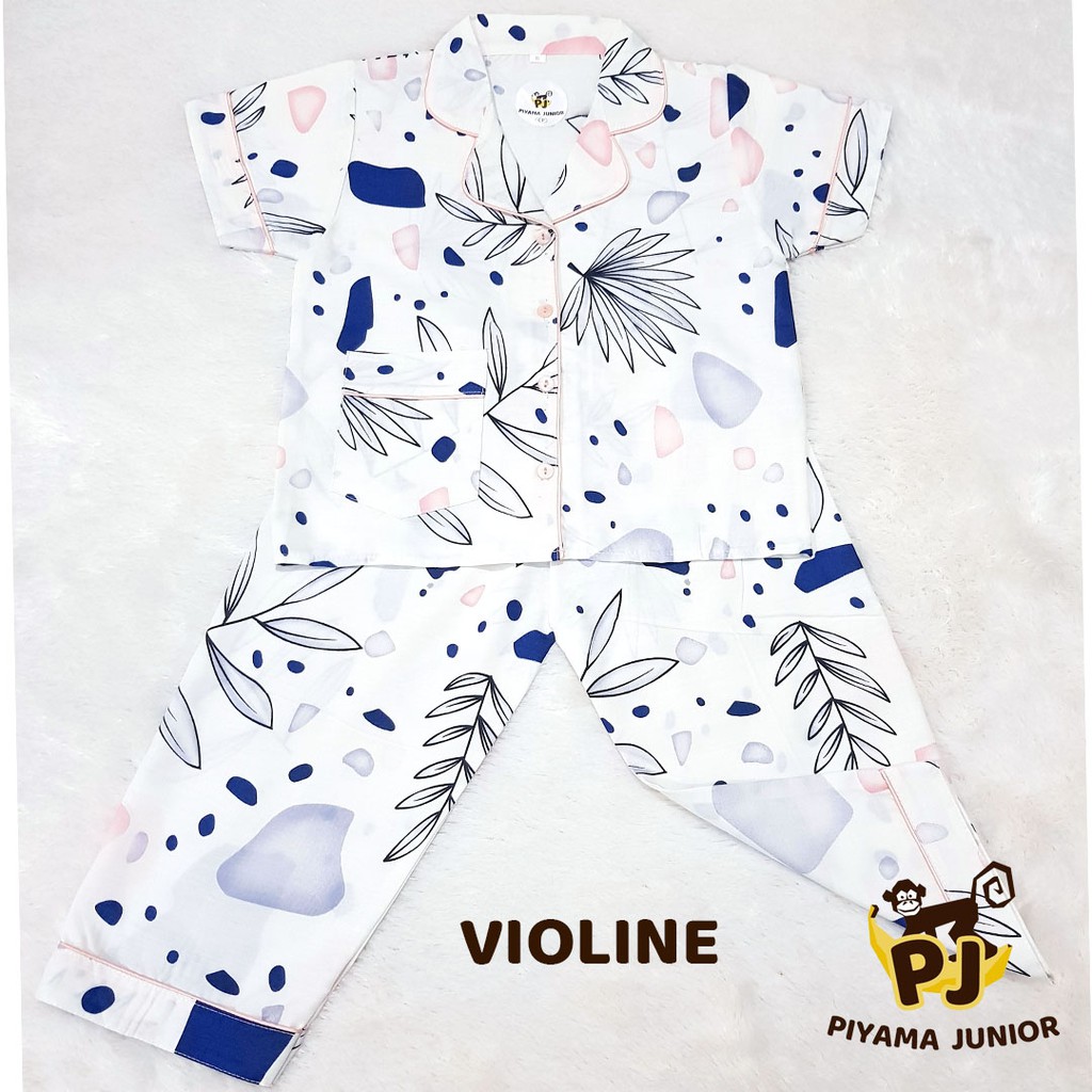 Bộ Đồ Ngủ Vải Cotton In Hình Đàn Violin Dễ Thương Cho Bé