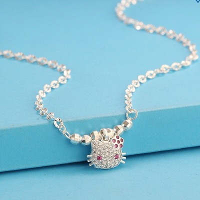 Quà tặng cho cho bé gái - Dây chuyền trẻ em nữ hình Hello Kitty DTN0005 - Trang Sức TNJ