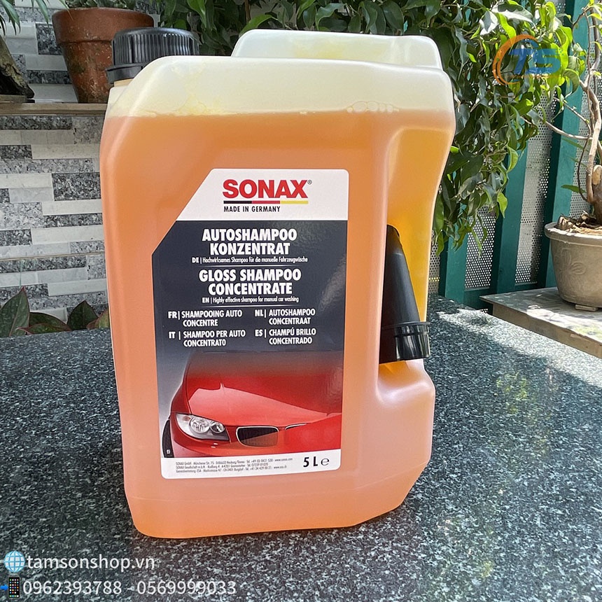 Nước rửa xe bóng sơn Sonax Gloss Shampoo 5 lít