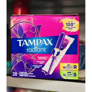 BVS TAMPAX RADIANT USA nội địa Mỹ.