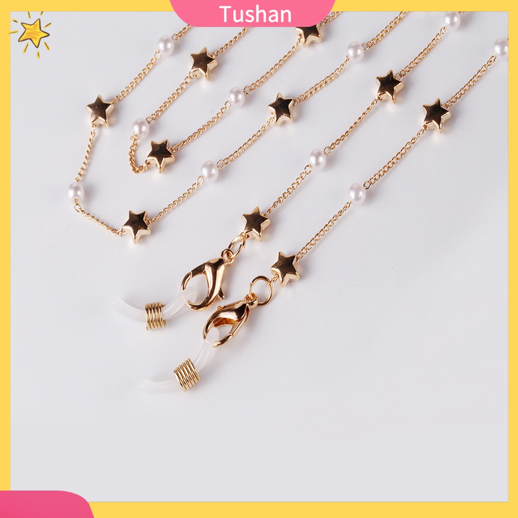 Dây xích gắn mắt kính xâu hạt cườm trang trí đẹp mắt chống mòn tiện lợi dùng trong các bữa tiệc