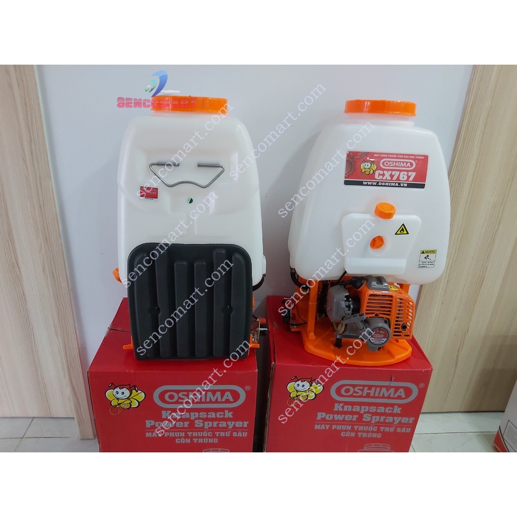 SỈ LẺ BÌNH XỊT THUỐC OSHIMA CX767- MÁY PHUN KHỬ TRÙNG CHẠY XĂNG 2 THÌ