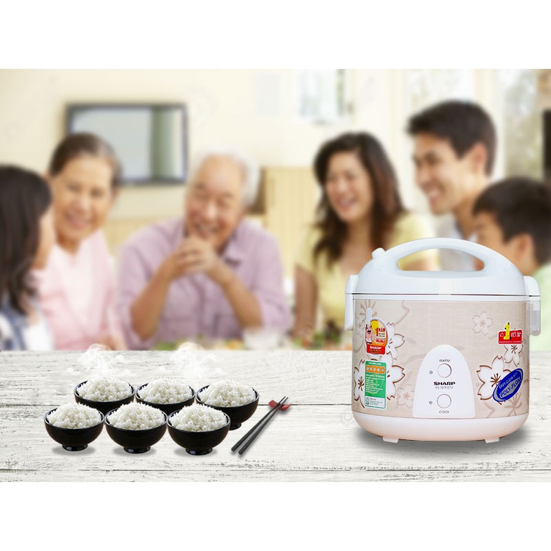 Nồi cơm điện Sharp 1.8 lít KS-N191ETV - Hàng lướt siêu thị - Bảo hành 12 tháng | BigBuy360 - bigbuy360.vn