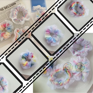 ✨ Dây buộc tóc, Cột tóc, Scrunchies Cầu vồng chói lóa ✨