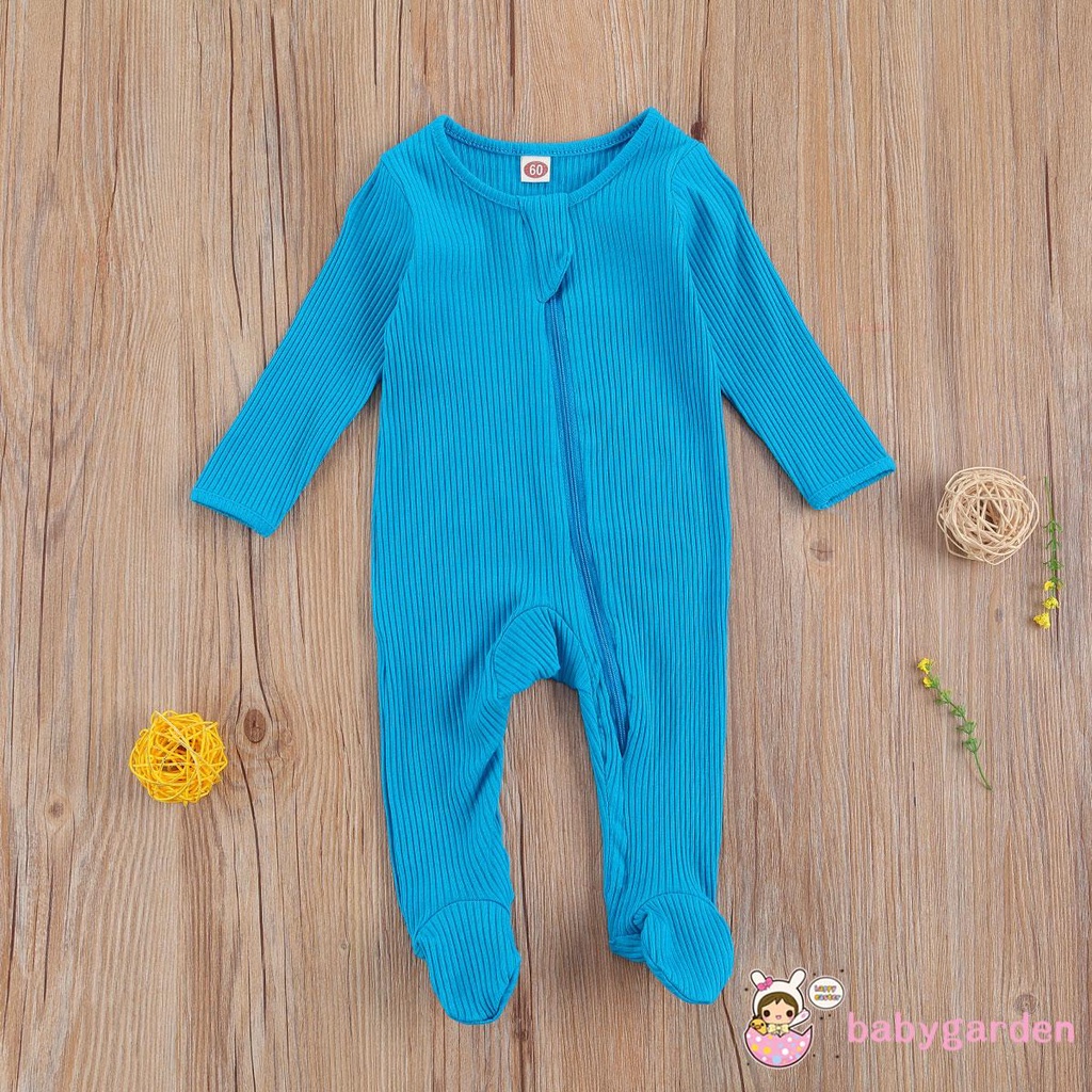 Jumpsuit Tay Dài Hoạ Tiết Kẻ Sọc Cho Bé 0-6 Tháng Tuổi