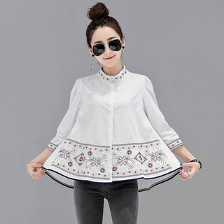 Áo voan hoa tay lửng thời trang dành cho nữ