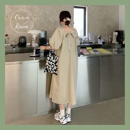 [CÓ SẴN] ĐẦM OVERSIZE DÁNG SUÔNG TAY PHỒNG STYLE HÀN