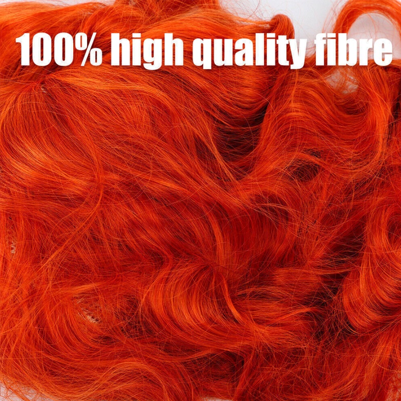 Womens Red Long Curly Hair Wigs Ladies Copper Jessica Rabbit Wavy Cosplay Wig